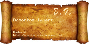 Domonkos Imbert névjegykártya